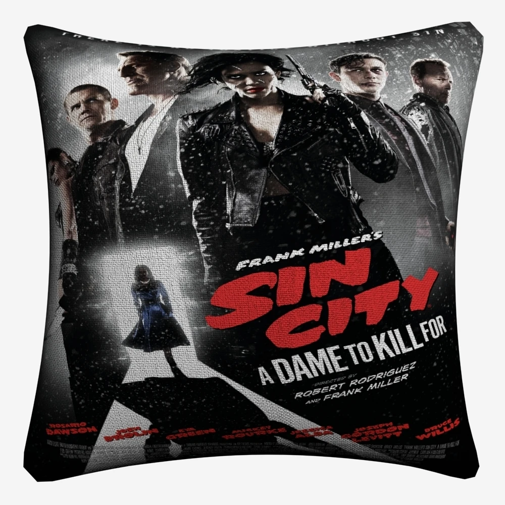 Sin City 2 ролика Сексуальная Eva зеленый декоративное хлопковое белье Наволочка на