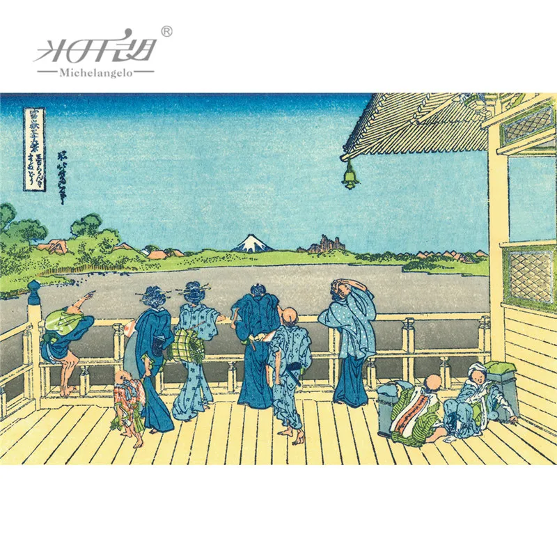 Микеланжело деревянные головоломки Ukiyoe 36 видов горы Фудзи сазай зал в пятьсот