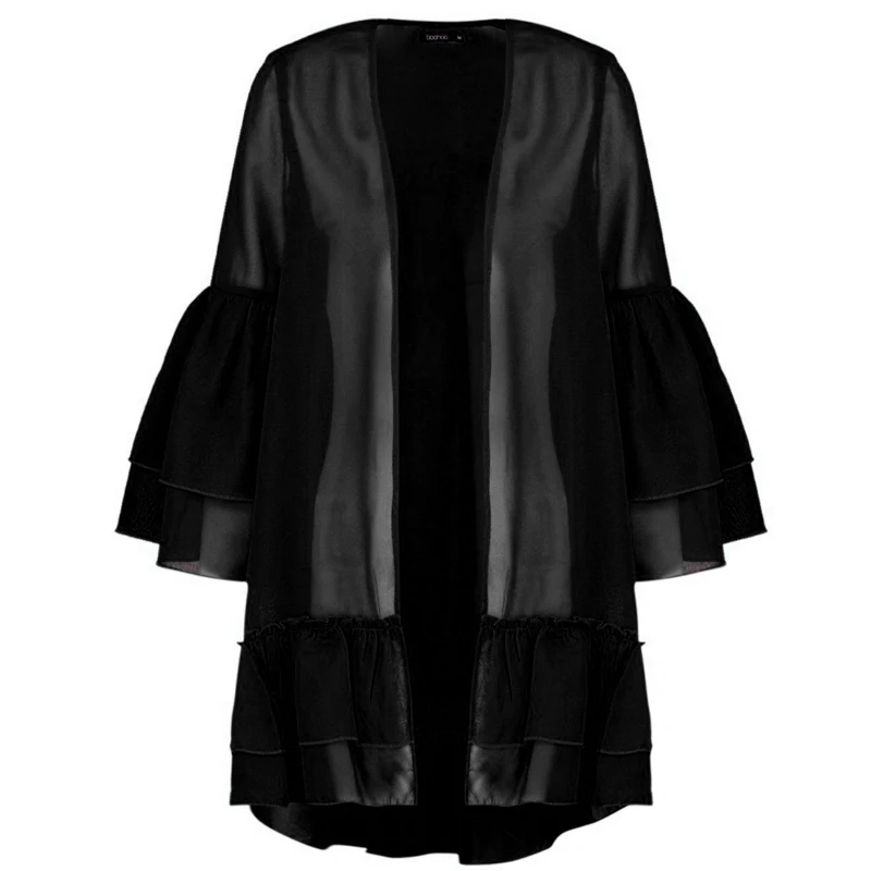Fanshoubaby Summer 2018 Womens Cover up Sarong Chiffon BeachWear Ruffle Swimsuit Wrap Bathing Suit Sexy Biniki Swimwear |