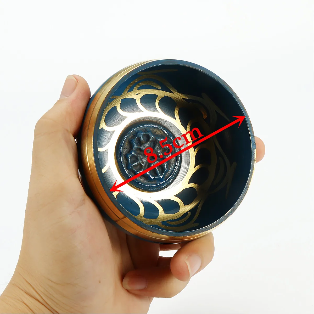 Singing Bowl Chakra Meditation 8.5cm Tibetan Buddhism Yoga Healing Relaxation Low Frequency Sound Deep into Body Core For | Дом и сад