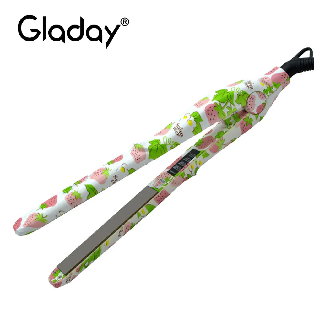 Утюжок выпрямитель для волос Gladay 1 дюйм светодиодный 220 110 В|Утюжки выпрямления| |
