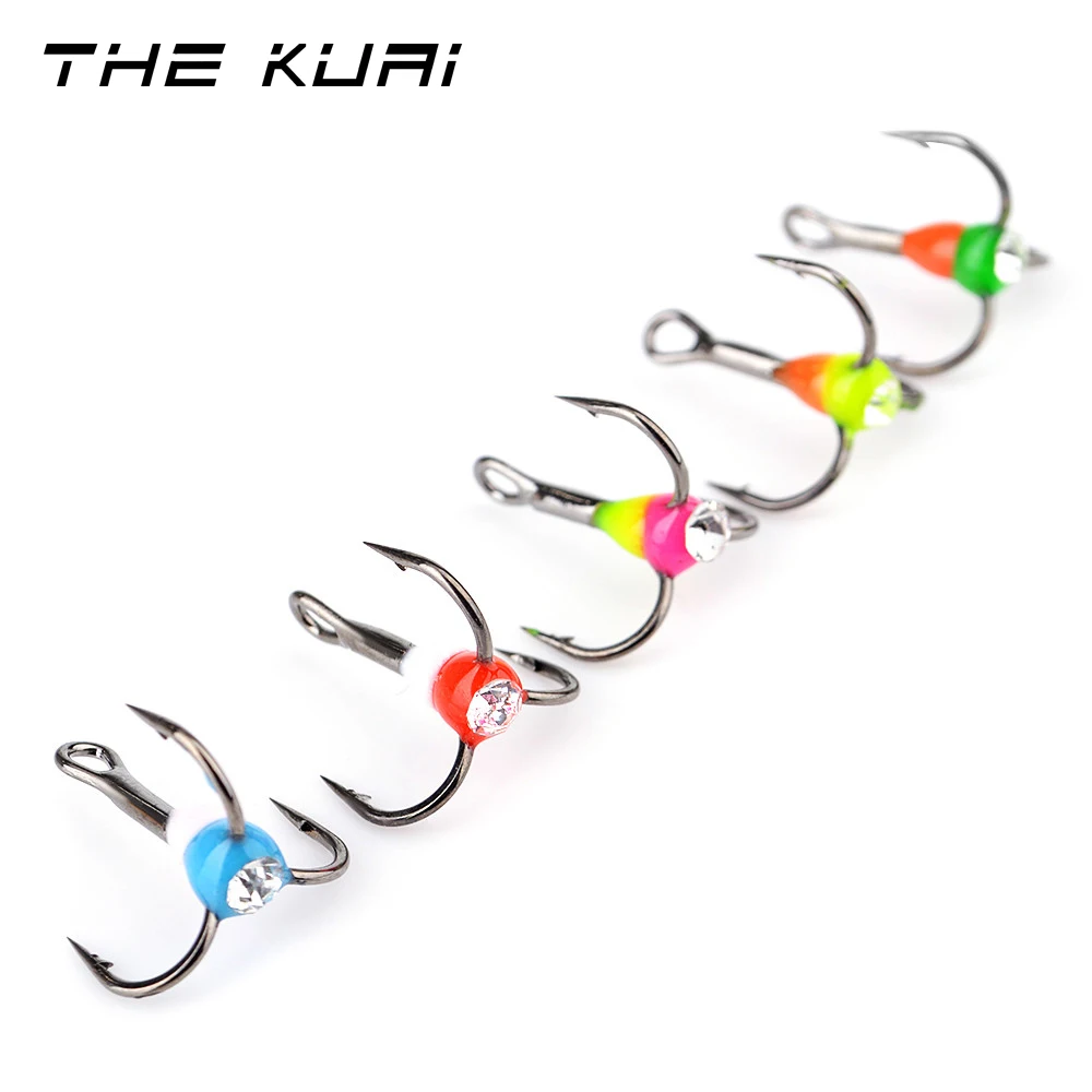 THEKUAI Ice рыболовные крючки 5 шт./лот высокоуглеродистой Сталь для мягкой приманки