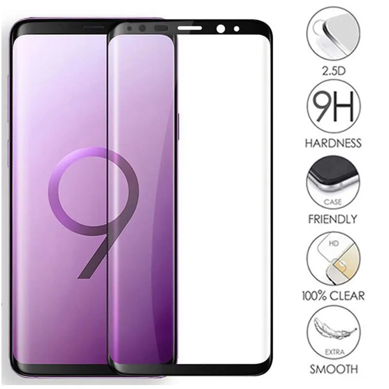 15D закаленное стекло для Samsung Galaxy S9 S8 Plus Note 8 9 S7 edge полный закругленный протектор