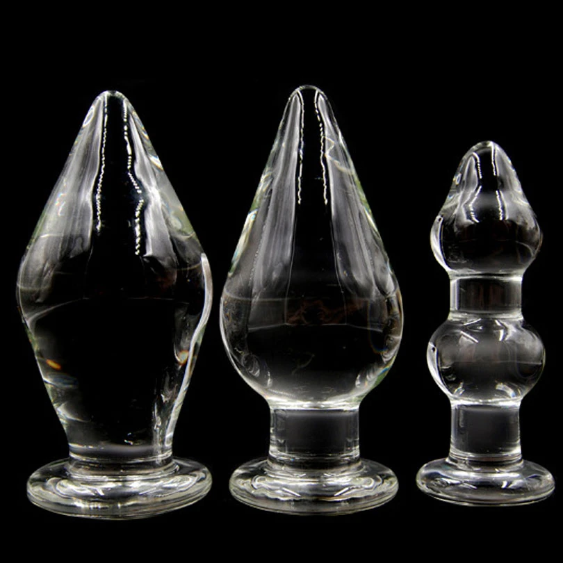 Новинка 2018 Кристальное стекло Анальная пробка для пениса мягкая большая длинная