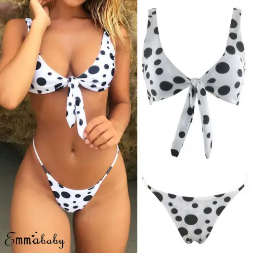Women's Bandage Bikini Set Push-up Swimsuit High Waist Bathing Swimwear Fashion | Женская одежда