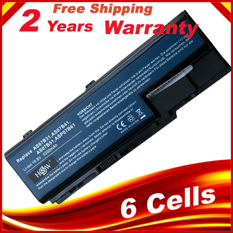

6-ячеечный Аккумулятор для ноутбука Acer Aspire 5720 5730 5739 5910g 5920 5930G 5935 5942 6530 6920 6930 7220 AS07B31 AS07B41 AS07B71