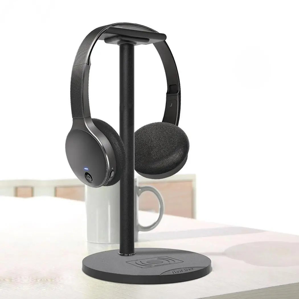 Aluminum Wireless Charger Headphone Bracket Head-mounted Earphone 5mm-10mm Holder Home Office etc 5W 72% | Электроника