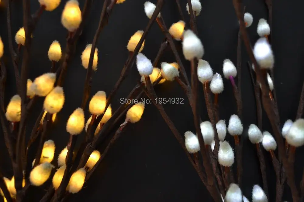 Бесплатная доставка киска ива ветка свет 20 &quot60LED вверх весна рождество дом