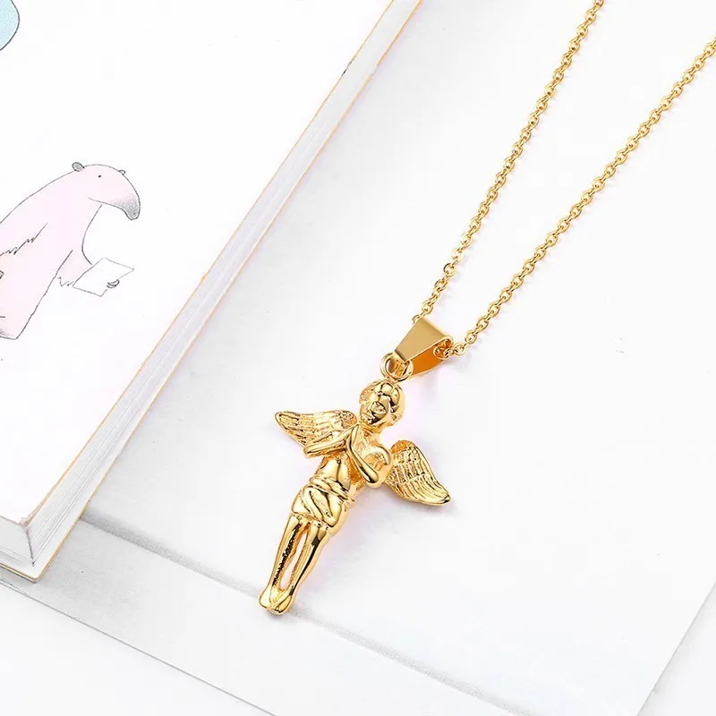 Ожерелье из нержавеющей стали с птичьим пером для мужчин и женщин кулон