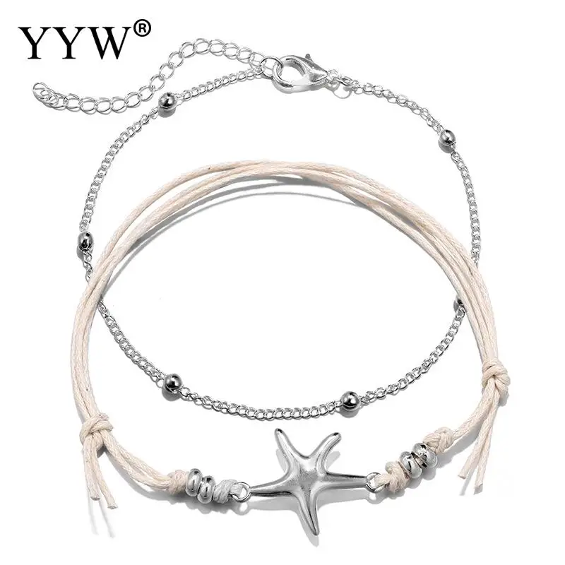 Браслет на ногу 2 шт./компл. украшения в стиле ретро ножные браслеты для женщин и