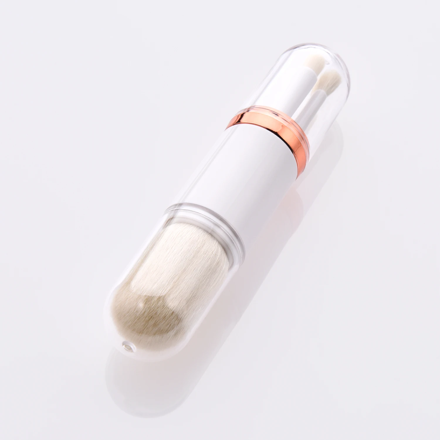 4 шт./компл. пластиковая ручка Кисть для макияжа телескопическая Двухсторонняя