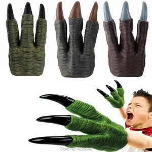 Перчатки в виде коготь динозавра для мальчиков, мягкие боевые перчатки для косплея, модель для Хэллоуина, рук оборотня, детские игрушки, реквизит для трюков, подарок для взрослых и детей