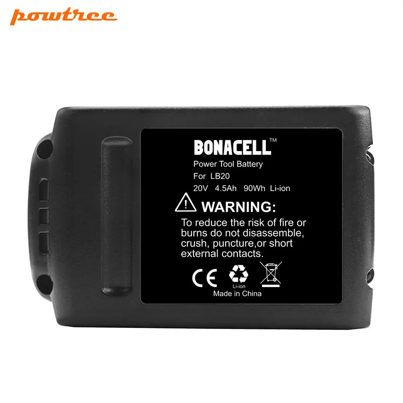 Powtree 20V 4.5Ah Li-Ion LB20 батарея для Black &amp Decker LBXR20 LBX20 ASL186K BDCDMT120 CHH2220 LD3K220 LPP120 LST120 L10 |