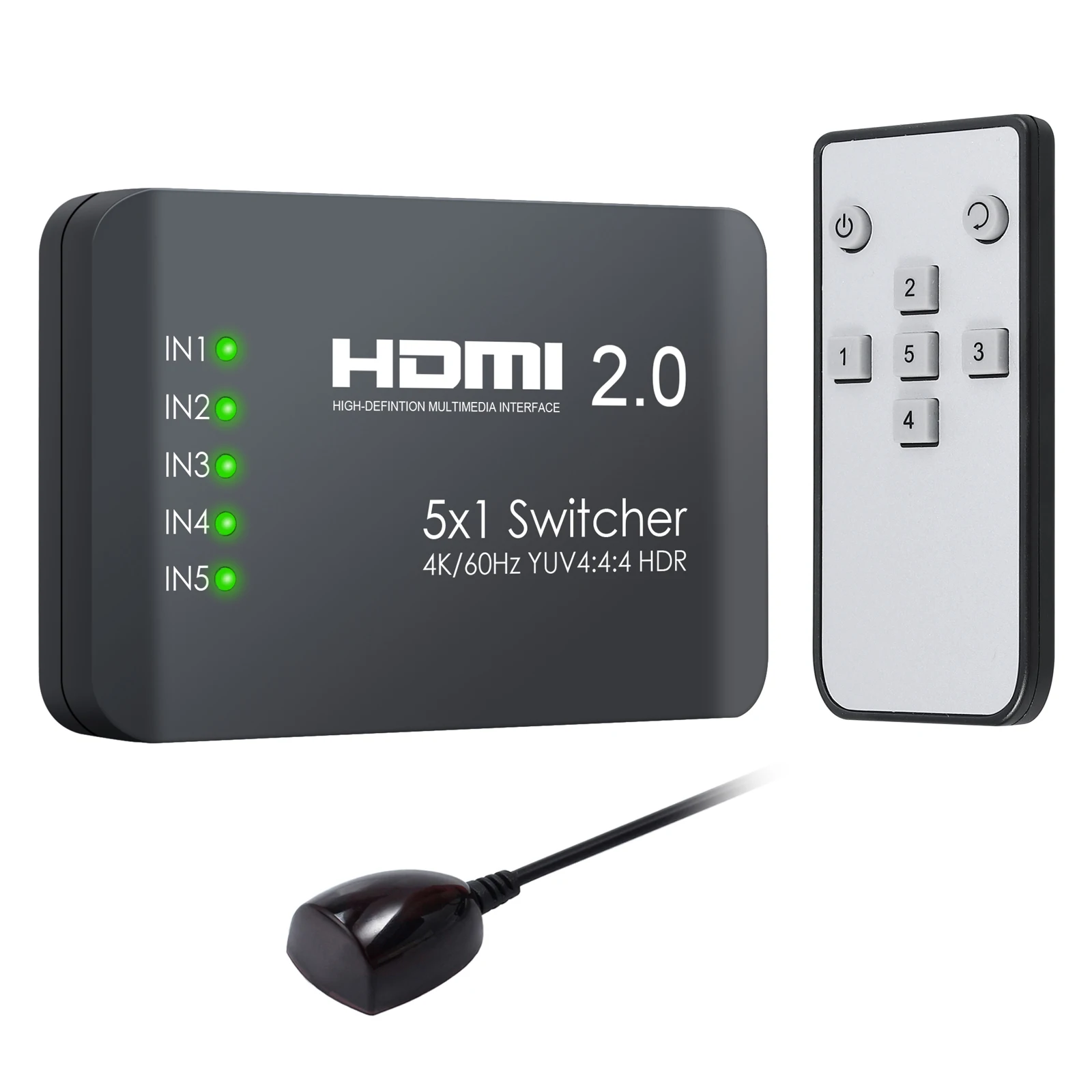 PROZOR 5 HDMI совместимый коммутатор входного порта с YUV 4:4:4 8 битным HDR 1 выход 2 0