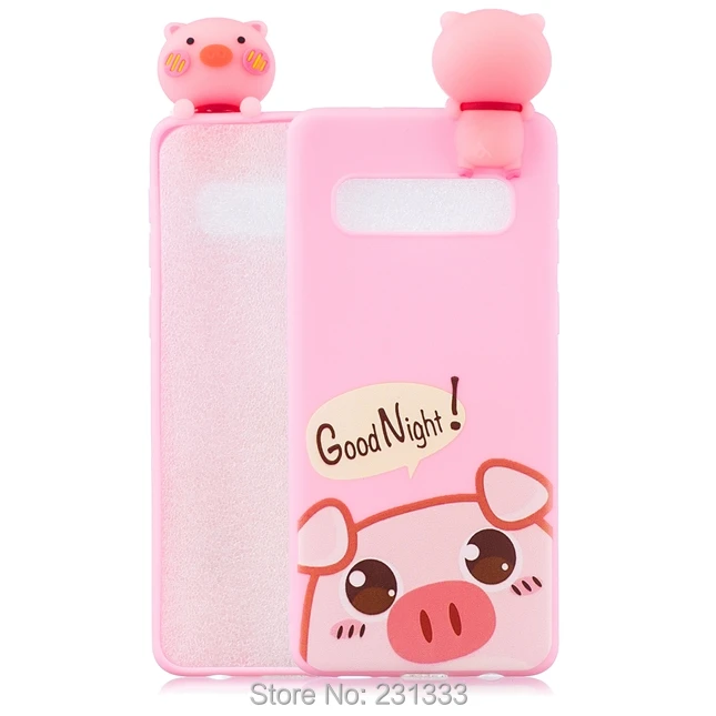 C ku для Samsung Galaxy S10 5G A10 A30 A40 A50 A70 M10 M20 M30 3D кукла мультфильм мягкий ТПУ чехол панда
