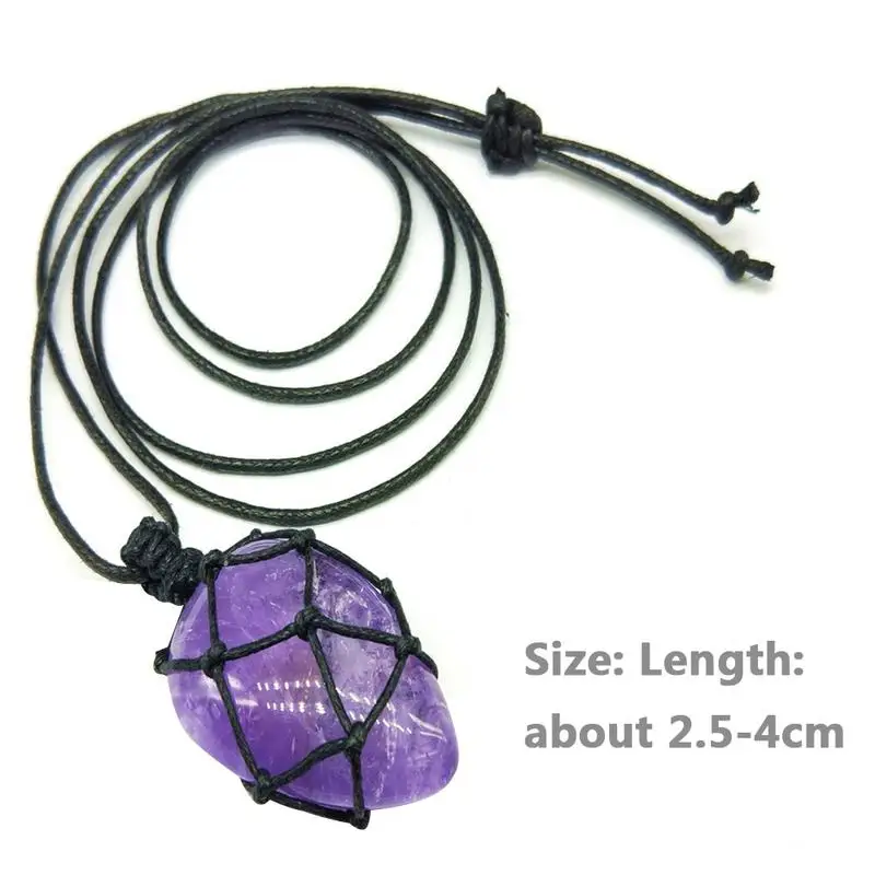 

Natural Purple Drop Amethyst Quartz Crystal Pendant Vintage Healing Gemstone Wand Home And Office decorations, Car Pendant