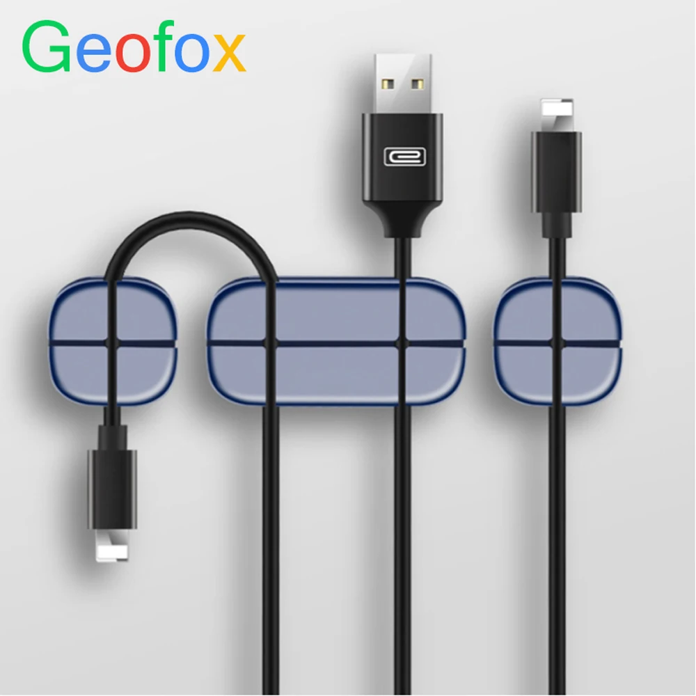 Geofox USB кабель намотки гибкий управления с зажимами держатель для мыши наушники