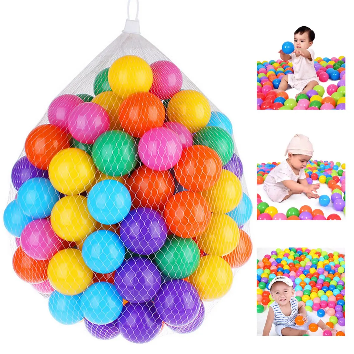 

100 pcs/lot Dia 6.5cm Eco-Friendly Colorful Ball Soft Plastic Ocean Ball Funny Baby Kid Swim Pit Toy Water Pool Ocean Wave Ball