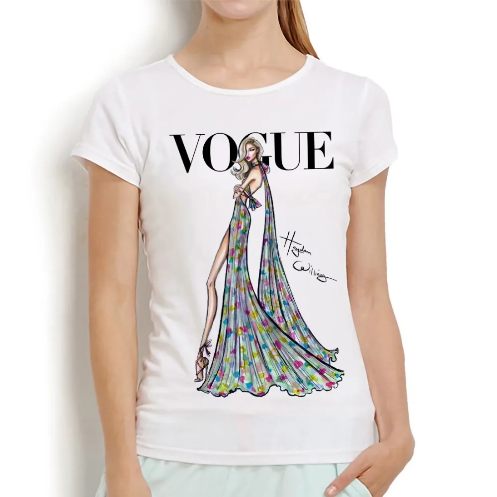 Женская футболка с коротким рукавом gentlest fashion girl vogue cover design лето 2019 Новая