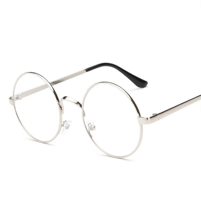 Круглые оправы для очков металлические прозрачные оптические линзы женские