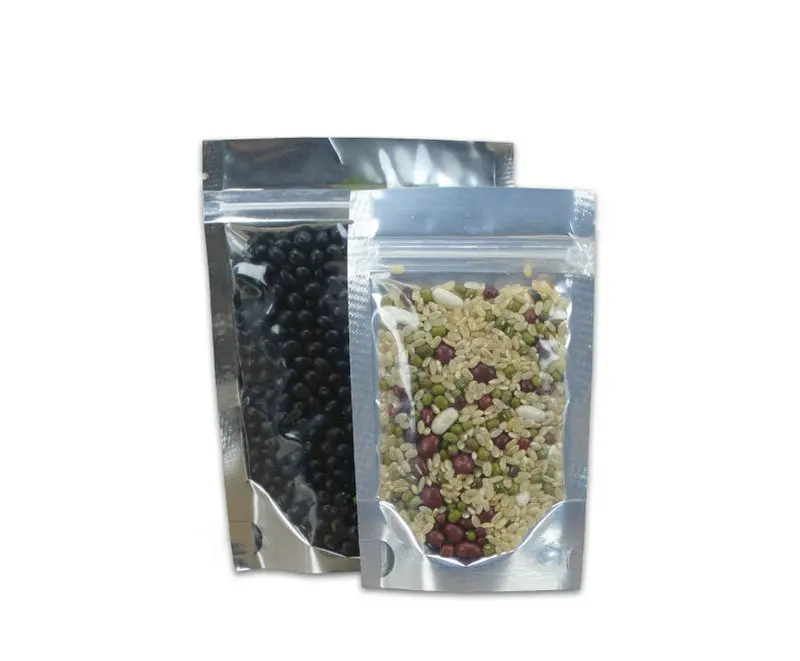 200 шт./лот 9*14 см стоячая алюминиевая фольга прозрачный пакет с клапаном из майлара