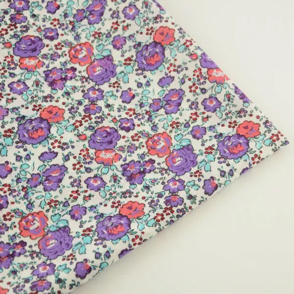 Tecido Printed Floral Design Plain Scrapbooking Dolls Purple Cotton Fabric Patchwork Tela Home Textile Cloth CM 2016 New Arrival | Дом и сад