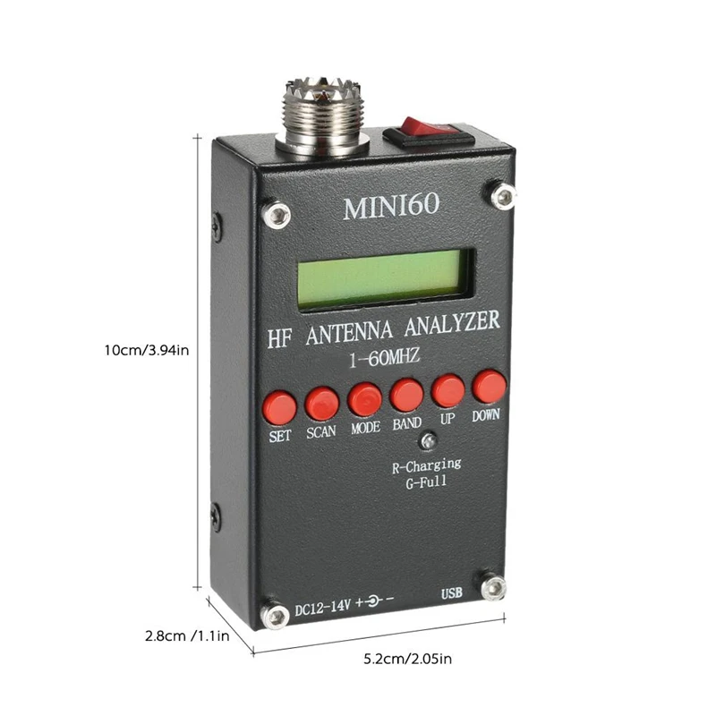 Mini60 1 60 МГц HF SWR антенна анализатор метр для Ham Радио хоббистов V0T5|Детали и