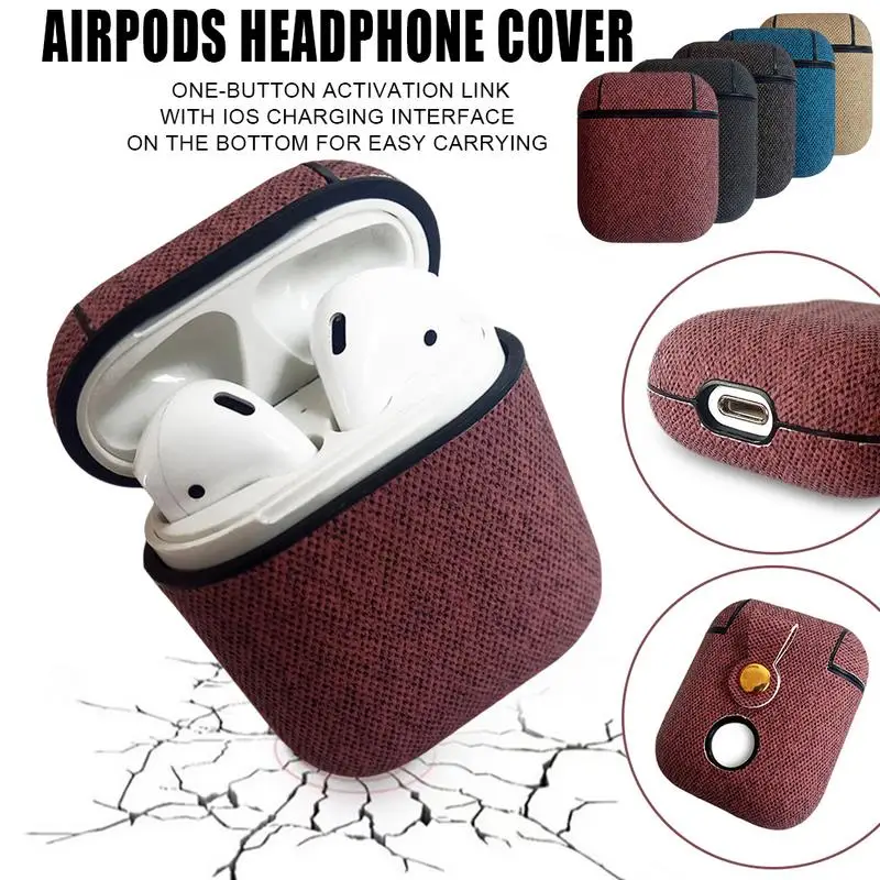 Ручной работы для Airpods защитный чехол беспроводной Bluetooth гарнитура коробка сумка