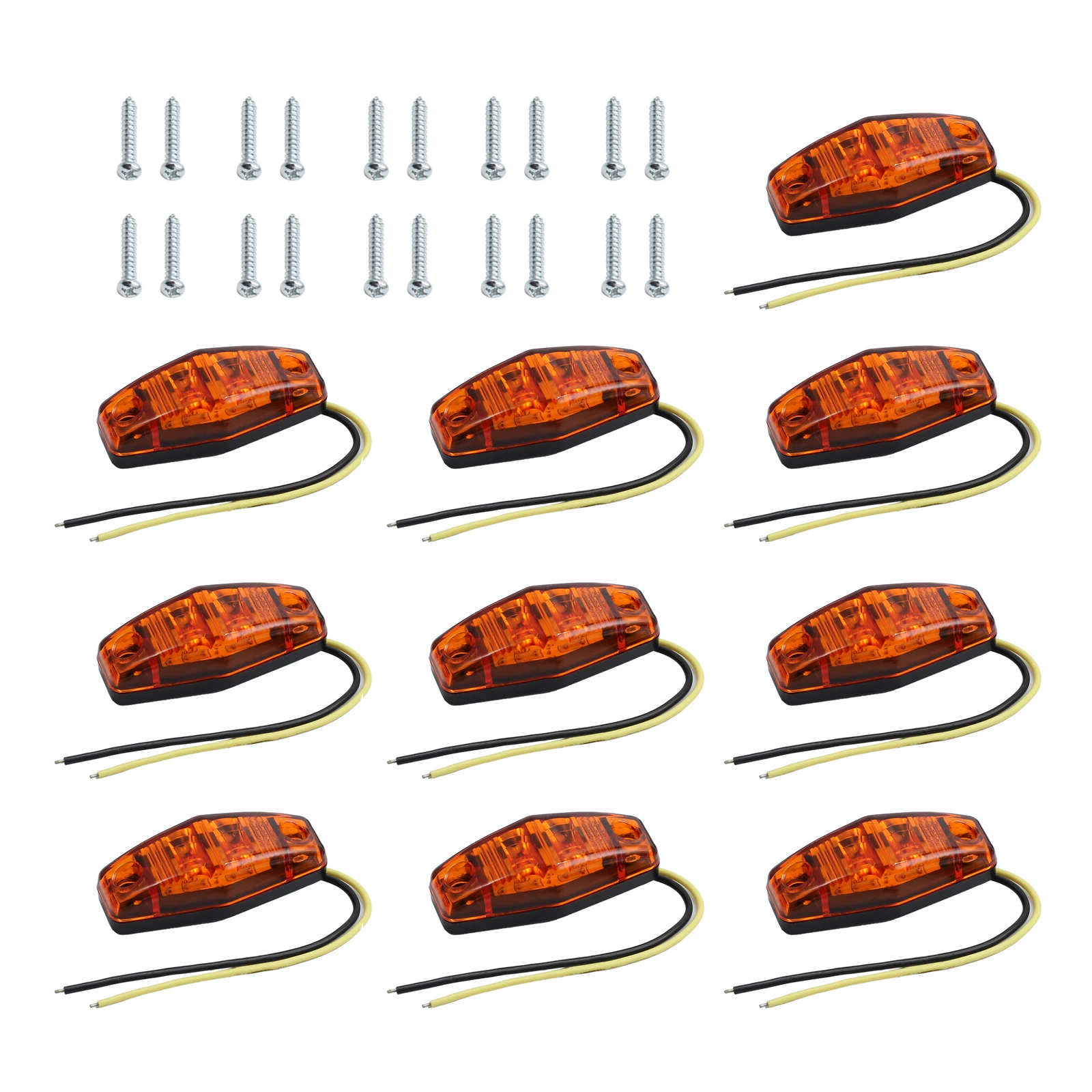 AUTOUTLET 10 шт 2LED передний боковой маркер белый/желтый/красный свет автомобиль