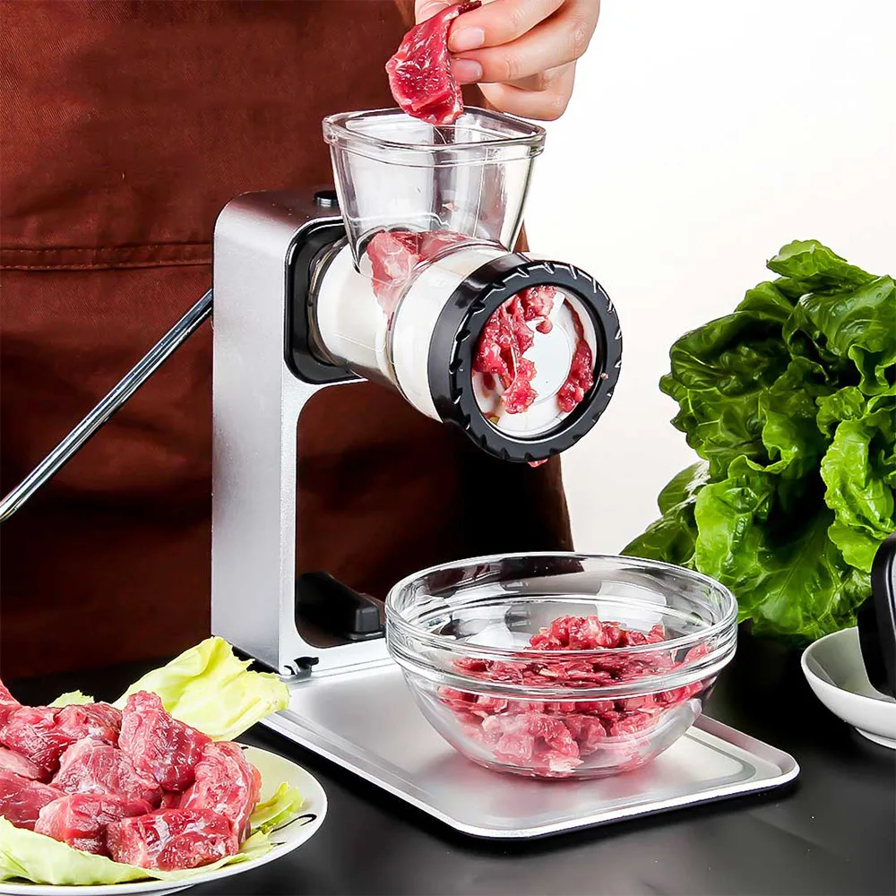 Бытовая многофункциональная ручная мясорубка миксер измельчитель роторная