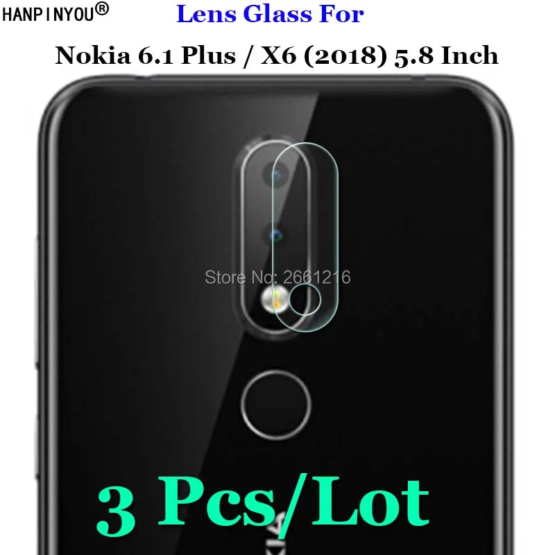 

3 шт./лот для Nokia 6,1 Plus / Nokia X6 ультра прозрачное мягкое волокно прозрачное Закаленное стекло Защитная пленка для объектива камеры