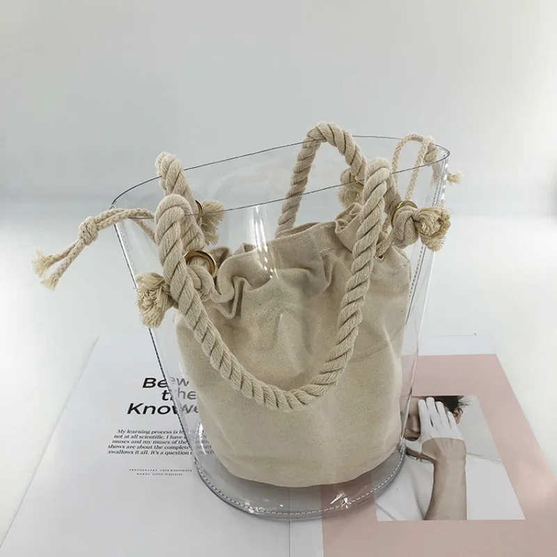 Женские сумки из ПВХ дизайнерские Прозрачные на плечо пляжная сумка 2019|Сумки с