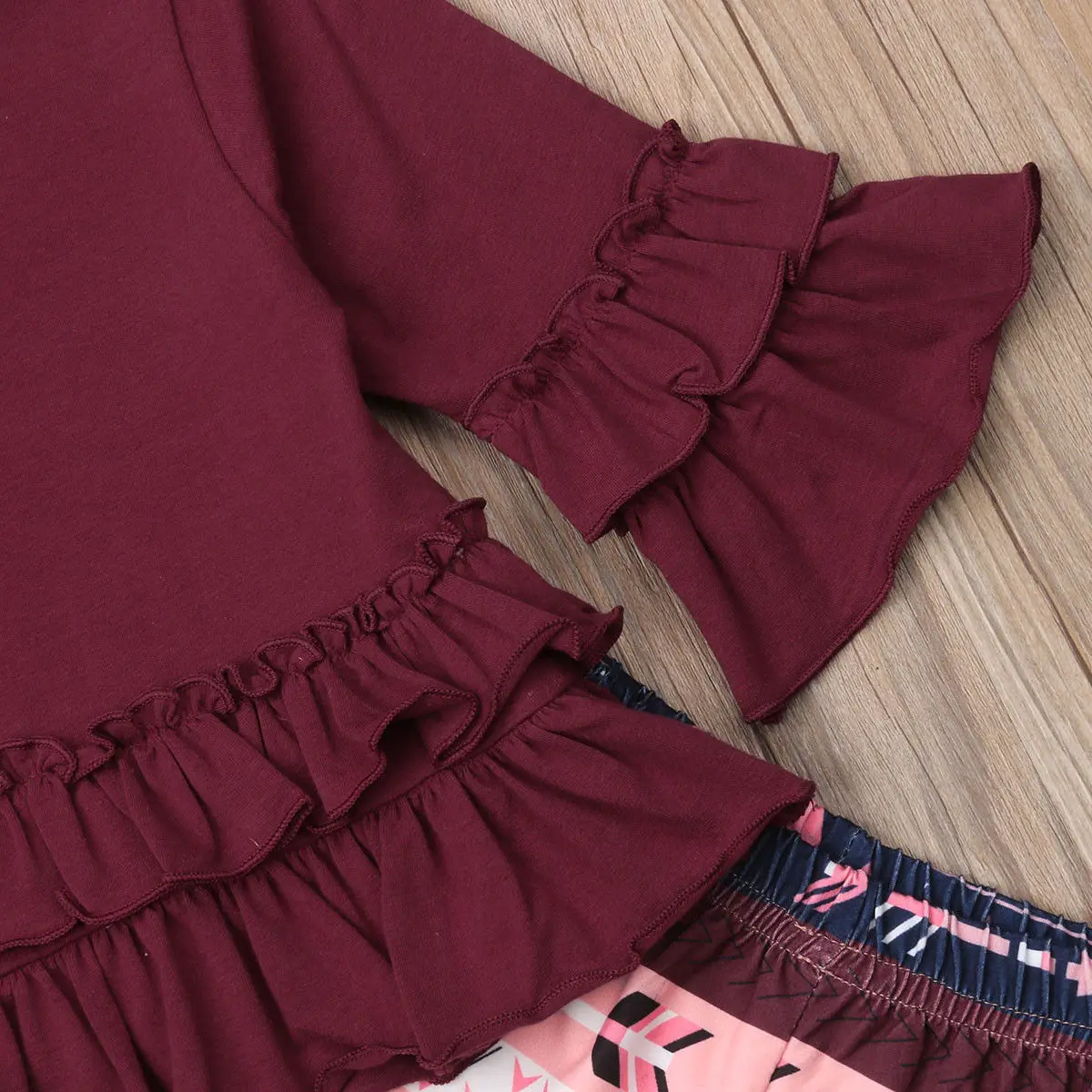 Комплект одежды для маленьких девочек Pudcoco блузка с длинными рукавами и штаны