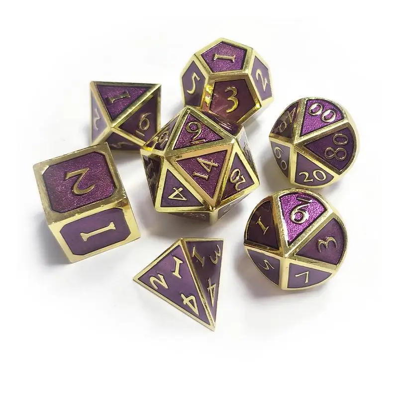 Outlet новый шрифт для подземелий и драконов 7 шт./компл. инновационный RPG Dice D & Metal