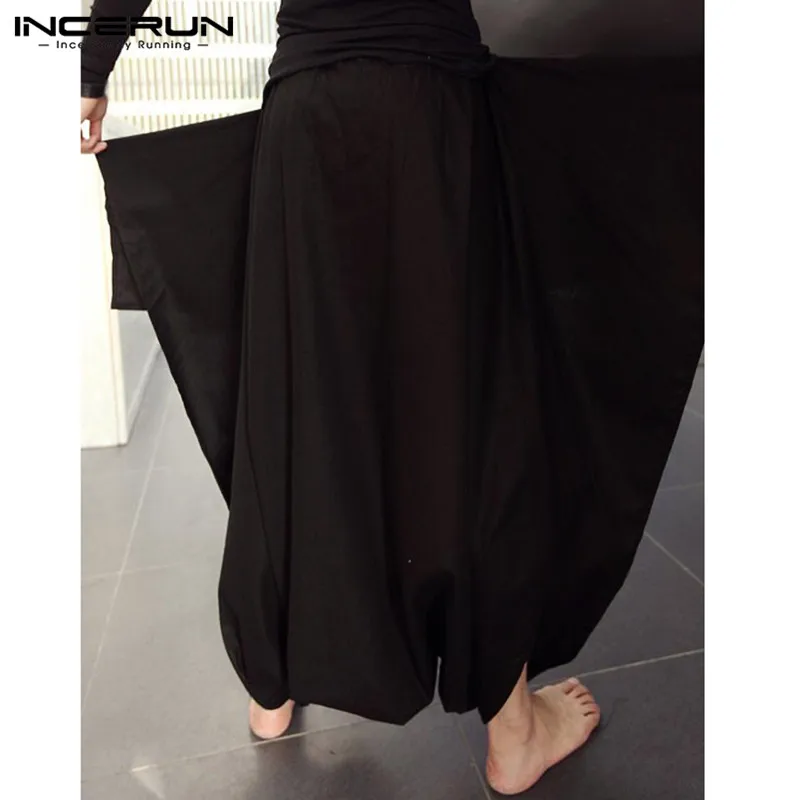 Брюки мужские в стиле Харадзюку уличная одежда брюки с большим шаговым швом панк