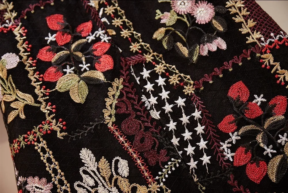 2019 Лето Плюс Размер юбка с цветочной вышивкой костюм женские бриллианты