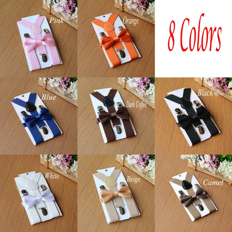

New Baby Boys Kids Toddler casual Suspender and Bow Tie Matching Set Tuxedo Wedding Suit Party one pieces