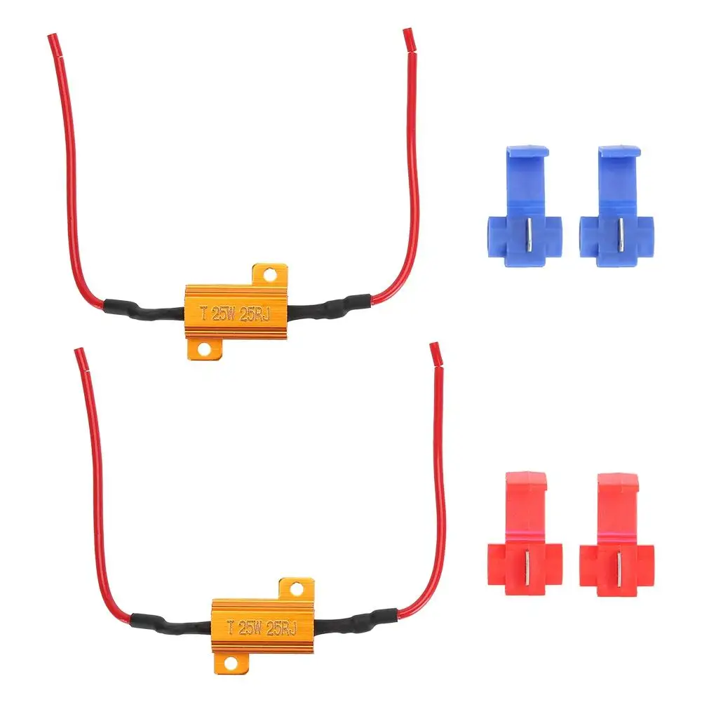 Автомобильный светодиодный декодер 2 шт. антивспышка без ошибок резистор с