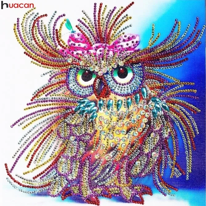 huacan алмазная мозаика алмазная вышивка сова специальной формы Diamond живописи ремесла шитья 3D- дрель, мозаика DIY животных