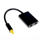 Двойной порт Toslink Цифровой оптический аудио сплиттер адаптер оптоволоконный аудио кабель