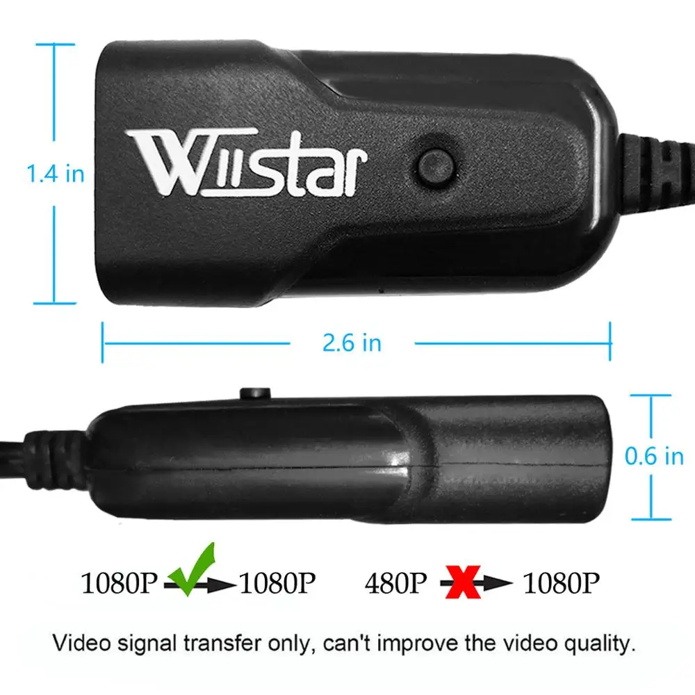 Новое поступление адаптер Wiistar HDMI AV HD видео преобразователь в RCA AV/CVSB L/R 1080P HDMI2AV NTSC