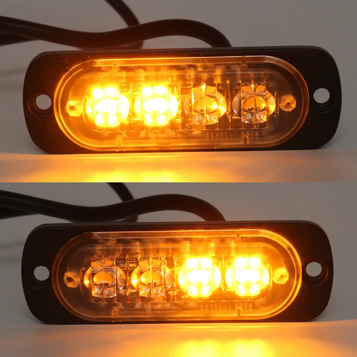 4 шт. 86*28*10 мм янтарные желтый 12 V 24 DC W 6500 k IP67 Светодиодная Автомобильная