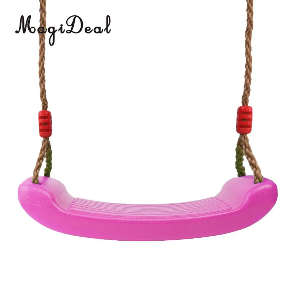 

Outdoor Swing Set 4CM Thick Seat with Adjustable Ropes Playground Accessory for Kids Children Outdoor Toy 3Colors