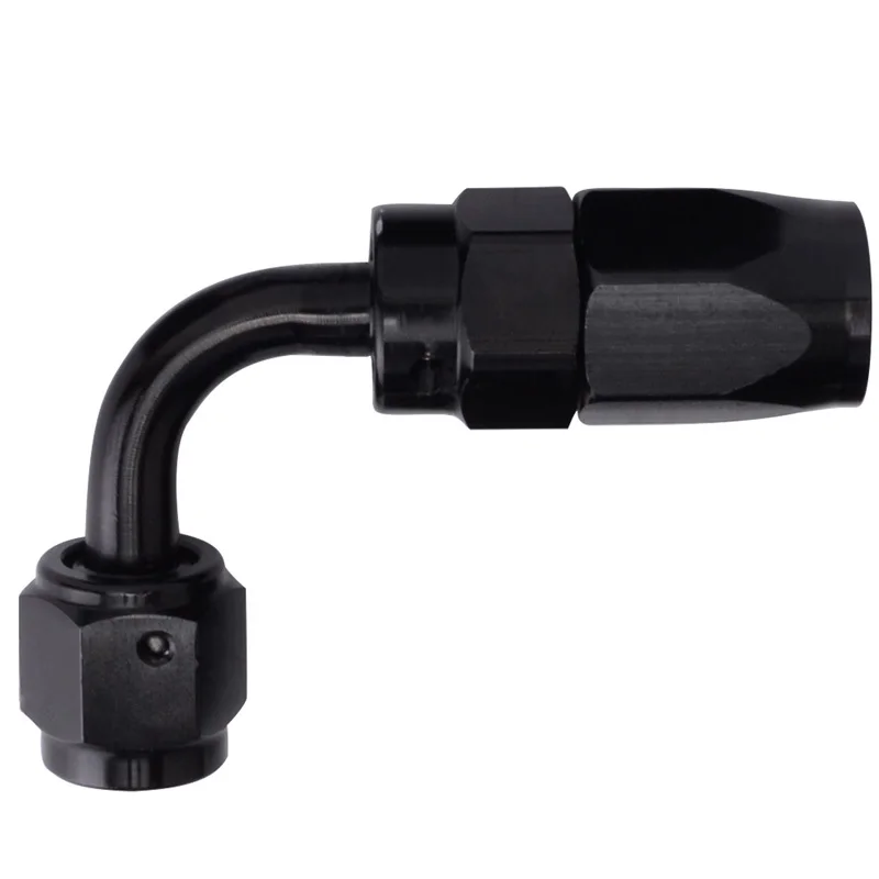 SPEEDWOW Черный Масляный топливный шланг из алюминиевого сплава поворотный прямой