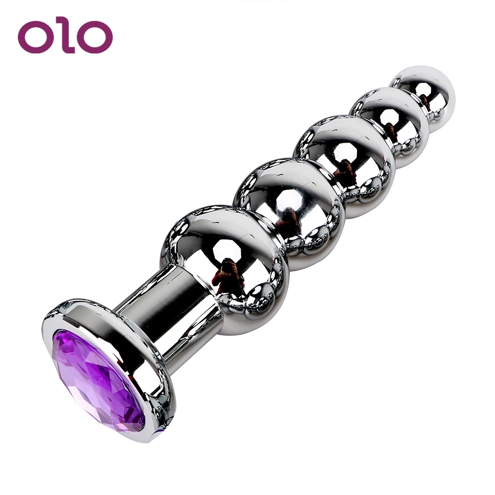 Анальная пробка OLO большого размера анальная из нержавеющей стали для массажа