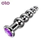 Анальная пробка OLO большого размера, анальная пробка из нержавеющей стали для массажа простаты, Анальный расширитель, анальная пробка интимные игрушки для женщин для мужчин, геев