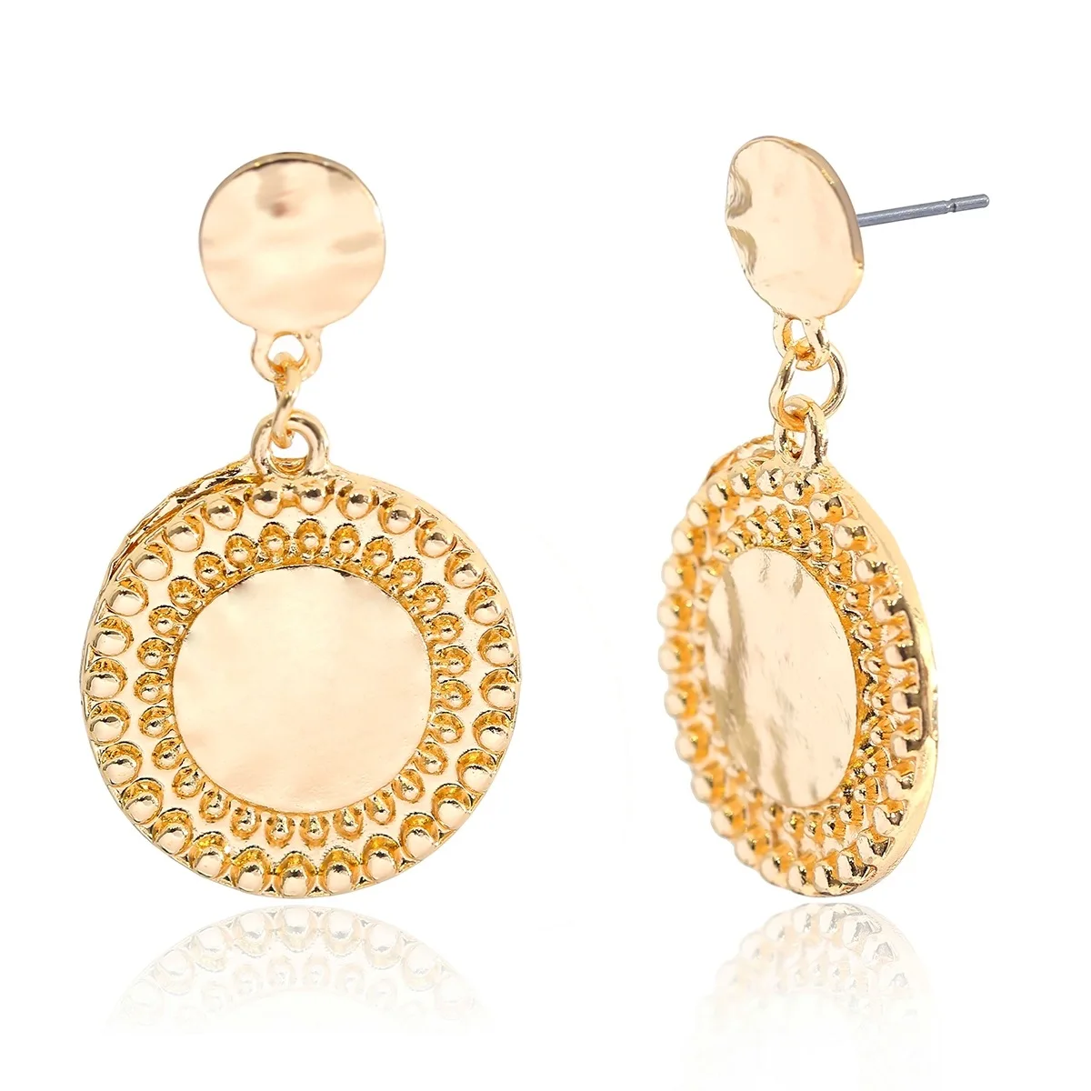 Новые Популярные стильные модные серьги с портретом золотистые этнические