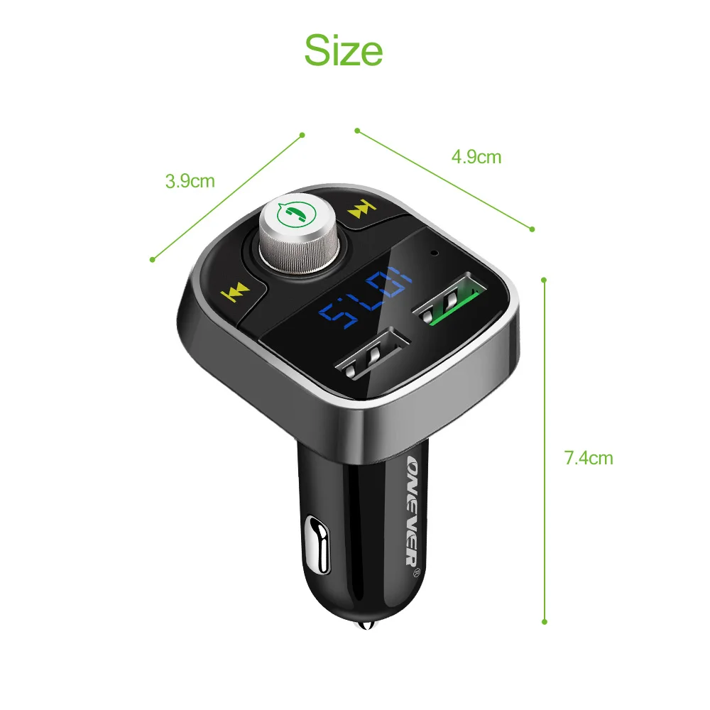 FM трансмиттер автомобильный с поддержкой Bluetooth и 2 USB портами|FM-трансмиттеры| |