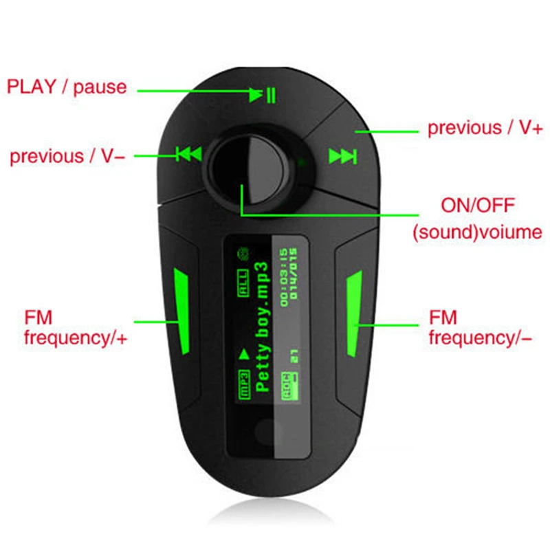 Автомобильный комплект MP3-плеер беспроводной fm-модулятор с USB/SD/кард-ридером