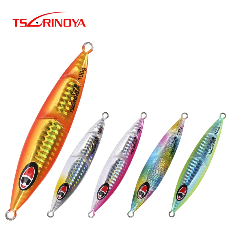 

TSURINOYA SLOW JIGGING Ramble 150g 200g 250g Saltwater Fishing Lure Luminous Hard Fishing Lure Metal Baits For Sea Fishing
